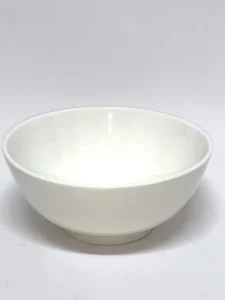 WHITE CERAMIC LARGE DEEP BOWL 8"