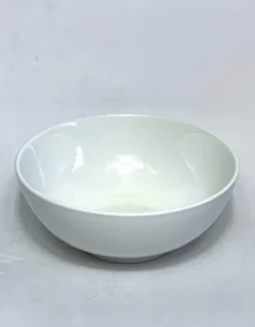 WHITE CERAMIC LARGE DEEP BOWL 6"