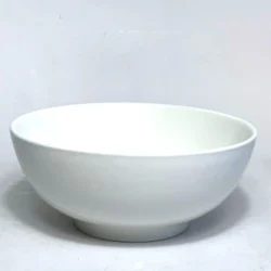 Alternative view of WHITE CERAMIC LARGE DEEP BOWL 8"